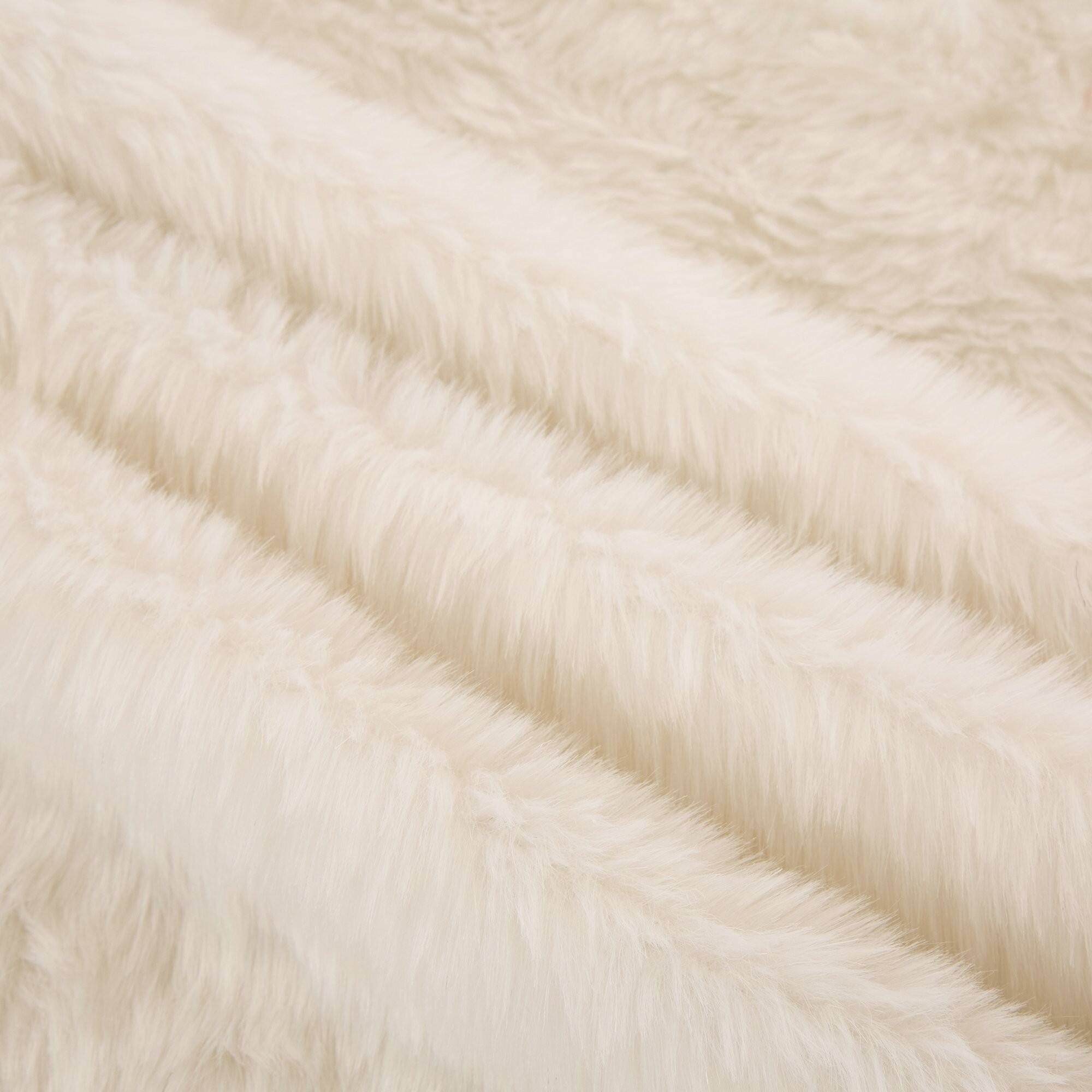 Glitzhome® 48" White Plush Christmas Tree Skirt